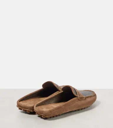 Brunello Cucinelli Monili suede driving mules | Thumbnail 4 Brunello Cucinelli Monili suede driving mules | Thumbnail 4