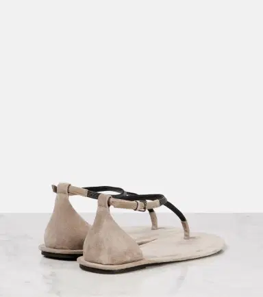 Brunello Cucinelli Monili suede thong sandals | Thumbnail 3 Brunello Cucinelli Monili suede thong sandals | Thumbnail 3
