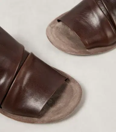 Brunello Cucinelli Ruched leather slides | Thumbnail 5 Brunello Cucinelli Ruched leather slides | Thumbnail 5
