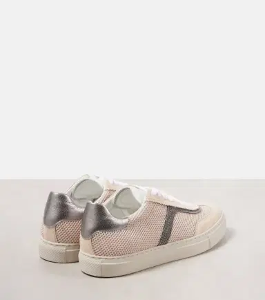 Brunello Cucinelli Monili suede and mesh sneakers | Thumbnail 2 Brunello Cucinelli Monili suede and mesh sneakers | Thumbnail 2