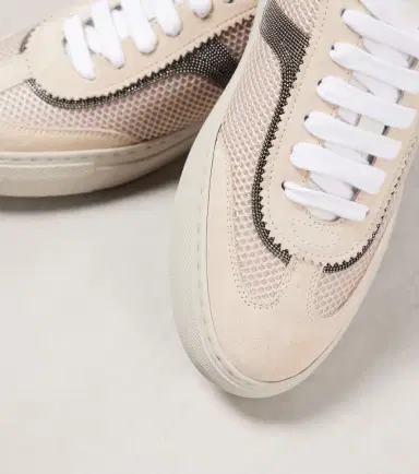 Brunello Cucinelli Monili suede and mesh sneakers | Thumbnail 4 Brunello Cucinelli Monili suede and mesh sneakers | Thumbnail 4