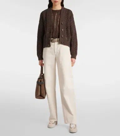 Brunello Cucinelli Monili suede and mesh sneakers | Thumbnail 5 Brunello Cucinelli Monili suede and mesh sneakers | Thumbnail 5
