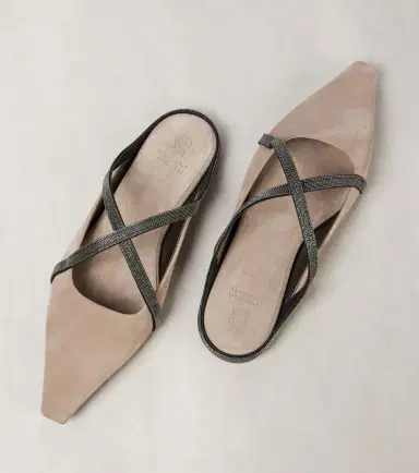 Brunello Cucinelli Monili suede mules | Thumbnail 3 Brunello Cucinelli Monili suede mules | Thumbnail 3