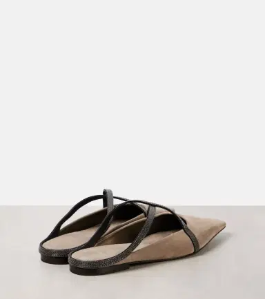 Brunello Cucinelli Monili suede mules | Thumbnail 4 Brunello Cucinelli Monili suede mules | Thumbnail 4