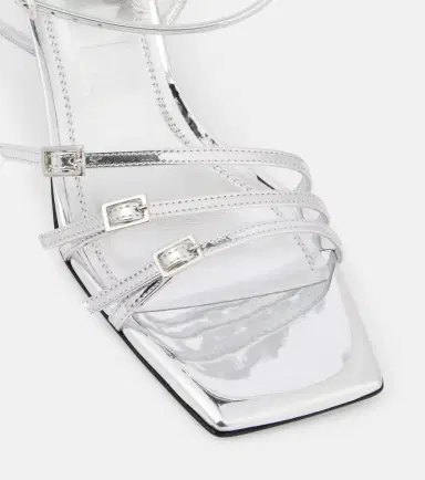 Souliers Martinez Teresa 60 metallic leather sandals | Thumbnail 2 Souliers Martinez Teresa 60 metallic leather sandals | Thumbnail 2