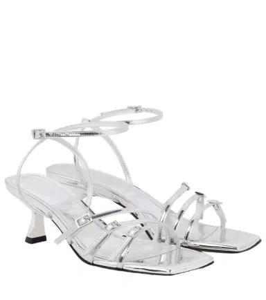 Souliers Martinez Teresa 60 metallic leather sandals | Thumbnail 1 Souliers Martinez Teresa 60 metallic leather sandals | Thumbnail 1