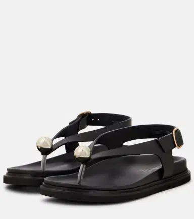 Souliers Martinez Spiaggia embellished leather sandals | Thumbnail 2 Souliers Martinez Spiaggia embellished leather sandals | Thumbnail 2
