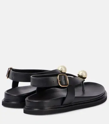Souliers Martinez Spiaggia embellished leather sandals | Thumbnail 4 Souliers Martinez Spiaggia embellished leather sandals | Thumbnail 4
