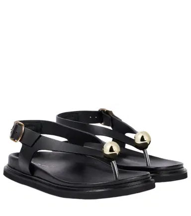 Souliers Martinez Spiaggia embellished leather sandals | Thumbnail 1 Souliers Martinez Spiaggia embellished leather sandals | Thumbnail 1