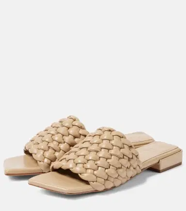 Souliers Martinez Aster woven leather slides | Thumbnail 3 Souliers Martinez Aster woven leather slides | Thumbnail 3