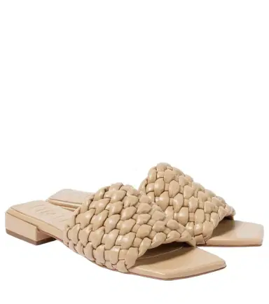 Souliers Martinez Aster woven leather slides | Thumbnail 1 Souliers Martinez Aster woven leather slides | Thumbnail 1