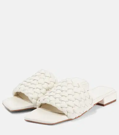 Souliers Martinez Aster woven leather slides | Thumbnail 4 Souliers Martinez Aster woven leather slides | Thumbnail 4