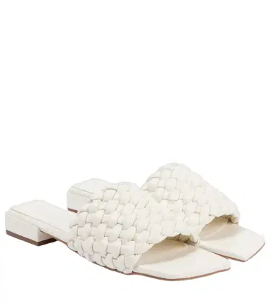 Souliers Martinez Aster woven leather slides | Thumbnail 1 Souliers Martinez Aster woven leather slides | Thumbnail 1