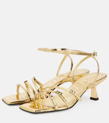 Souliers Martinez Teresa 80 metallic leather sandals | Thumbnail 3 Souliers Martinez Teresa 80 metallic leather sandals | Thumbnail 3