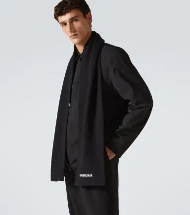 Balenciaga Logo wool-blend scarf | Thumbnail 3 Balenciaga Logo wool-blend scarf | Thumbnail 3