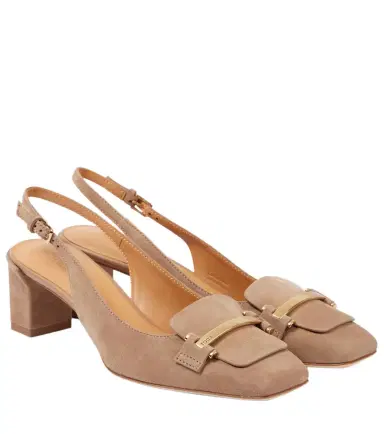 Tod's 50 suede slingback pumps | Thumbnail 1 Tod's 50 suede slingback pumps | Thumbnail 1