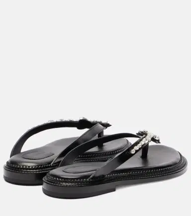 Simone Rocha Embellished leather thong sandals | Thumbnail 3 Simone Rocha Embellished leather thong sandals | Thumbnail 3