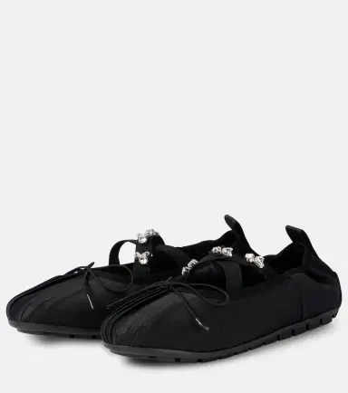 Simone Rocha Embellished satin ballet flats | Thumbnail 2 Simone Rocha Embellished satin ballet flats | Thumbnail 2