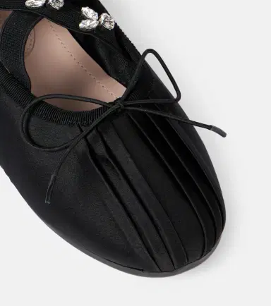 Simone Rocha Embellished satin ballet flats | Thumbnail 3 Simone Rocha Embellished satin ballet flats | Thumbnail 3