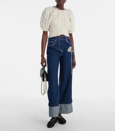 Simone Rocha Embellished satin ballet flats | Thumbnail 5 Simone Rocha Embellished satin ballet flats | Thumbnail 5