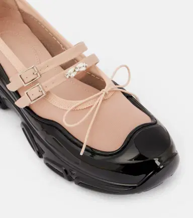 Simone Rocha Tracker leather-trimmed Mary Jane flats | Thumbnail 3 Simone Rocha Tracker leather-trimmed Mary Jane flats | Thumbnail 3