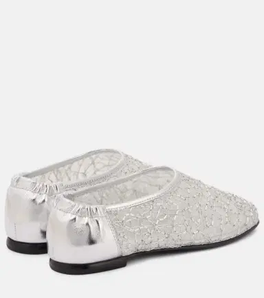 Simkhai Eden metallic lace ballet flats | Thumbnail 4 Simkhai Eden metallic lace ballet flats | Thumbnail 4