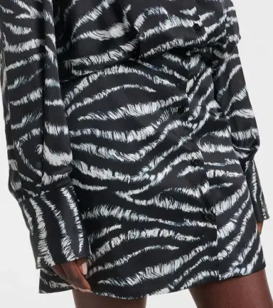 The Attico Silvye zebra-print satin shirt dress | Thumbnail 4 The Attico Silvye zebra-print satin shirt dress | Thumbnail 4
