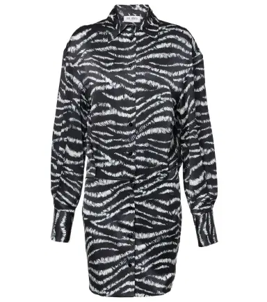 The Attico Silvye zebra-print satin shirt dress | Thumbnail 1 The Attico Silvye zebra-print satin shirt dress | Thumbnail 1