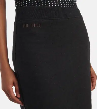 The Attico Logo asymmetric cotton jersey midi skirt | Thumbnail 3 The Attico Logo asymmetric cotton jersey midi skirt | Thumbnail 3