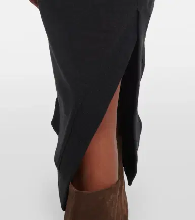 The Attico Logo asymmetric cotton jersey midi skirt | Thumbnail 5 The Attico Logo asymmetric cotton jersey midi skirt | Thumbnail 5