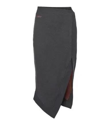The Attico Logo asymmetric cotton jersey midi skirt | Thumbnail 1 The Attico Logo asymmetric cotton jersey midi skirt | Thumbnail 1