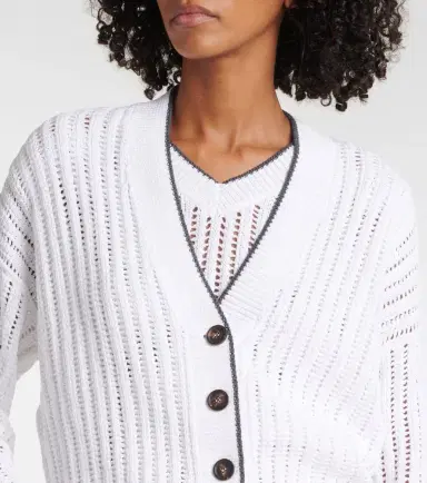 Brunello Cucinelli Ribbed-knit cotton cardigan | Thumbnail 3 Brunello Cucinelli Ribbed-knit cotton cardigan | Thumbnail 3