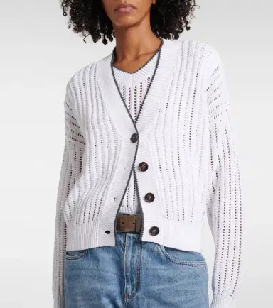 Brunello Cucinelli Ribbed-knit cotton cardigan | Thumbnail 5 Brunello Cucinelli Ribbed-knit cotton cardigan | Thumbnail 5