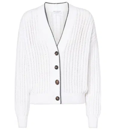 Brunello Cucinelli Ribbed-knit cotton cardigan | Thumbnail 1 Brunello Cucinelli Ribbed-knit cotton cardigan | Thumbnail 1