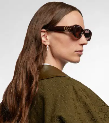 Gucci Double G oval sunglasses | Thumbnail 2 Gucci Double G oval sunglasses | Thumbnail 2