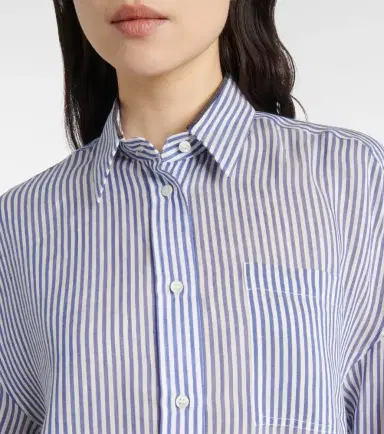 Brunello Cucinelli Monili striped linen and silk organza shirt | Thumbnail 4 Brunello Cucinelli Monili striped linen and silk organza shirt | Thumbnail 4