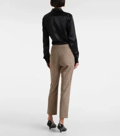 Veronica Beard Arte Houndstooth high-rise cropped pants | Thumbnail 5 Veronica Beard Arte Houndstooth high-rise cropped pants | Thumbnail 5