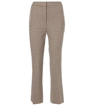 Veronica Beard Arte Houndstooth high-rise cropped pants | Thumbnail 1 Veronica Beard Arte Houndstooth high-rise cropped pants | Thumbnail 1