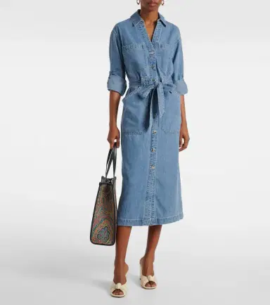 Veronica Beard Evelyn denim shirt dress | Thumbnail 2 Veronica Beard Evelyn denim shirt dress | Thumbnail 2