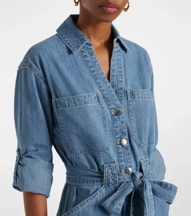 Veronica Beard Evelyn denim shirt dress | Thumbnail 4 Veronica Beard Evelyn denim shirt dress | Thumbnail 4