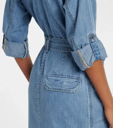 Veronica Beard Evelyn denim shirt dress | Thumbnail 5 Veronica Beard Evelyn denim shirt dress | Thumbnail 5