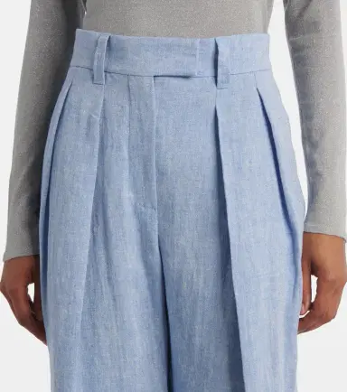 Brunello Cucinelli High-rise linen-blend wide-leg pants | Thumbnail 5 Brunello Cucinelli High-rise linen-blend wide-leg pants | Thumbnail 5