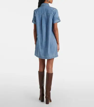 Veronica Beard Warren denim shirt dress | Thumbnail 4 Veronica Beard Warren denim shirt dress | Thumbnail 4