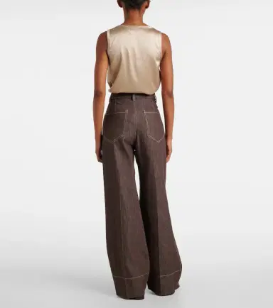 Brunello Cucinelli Mid-rise wide-leg jeans | Thumbnail 2 Brunello Cucinelli Mid-rise wide-leg jeans | Thumbnail 2