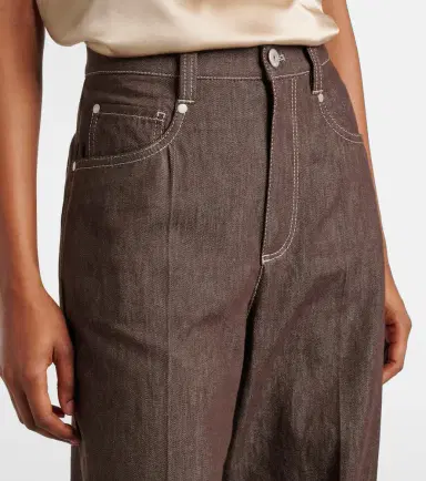 Brunello Cucinelli Mid-rise wide-leg jeans | Thumbnail 4 Brunello Cucinelli Mid-rise wide-leg jeans | Thumbnail 4