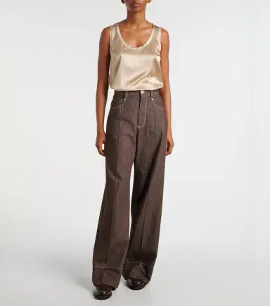 Brunello Cucinelli Mid-rise wide-leg jeans | Thumbnail 5 Brunello Cucinelli Mid-rise wide-leg jeans | Thumbnail 5