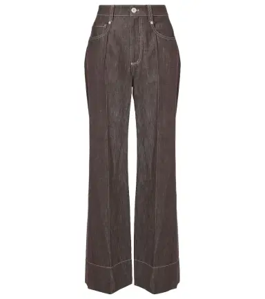Brunello Cucinelli Mid-rise wide-leg jeans | Thumbnail 1 Brunello Cucinelli Mid-rise wide-leg jeans | Thumbnail 1