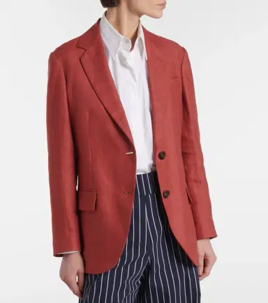 Brunello Cucinelli Hemp and linen gabardine blazer | Thumbnail 5 Brunello Cucinelli Hemp and linen gabardine blazer | Thumbnail 5