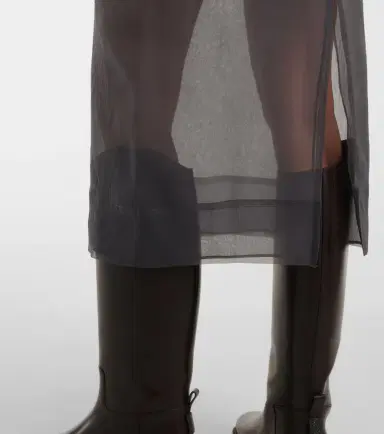 Brunello Cucinelli Sheer silk midi skirt | Thumbnail 3 Brunello Cucinelli Sheer silk midi skirt | Thumbnail 3