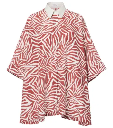 Brunello Cucinelli Printed cotton and silk shirt | Thumbnail 1 Brunello Cucinelli Printed cotton and silk shirt | Thumbnail 1